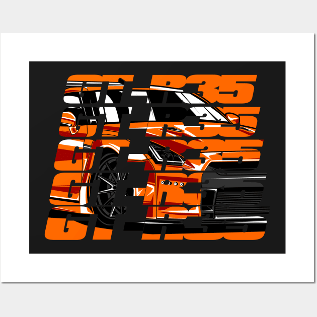 GTR 35 Text Wall Art by aredie19